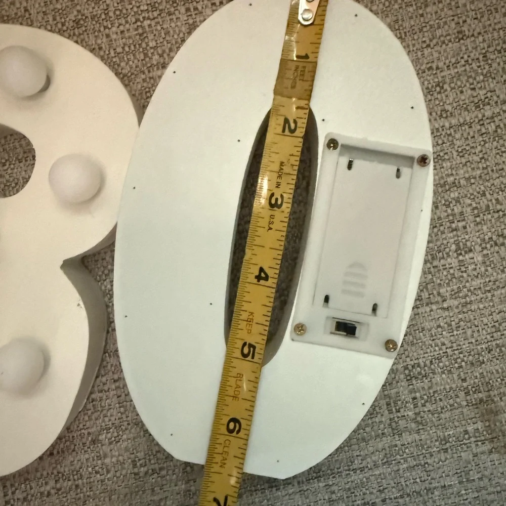 White LED Number '30' Party Marquee Sign